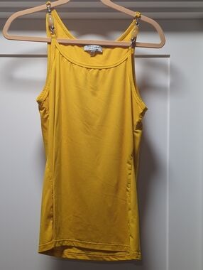 Beaded-Strap Yellow Camisole